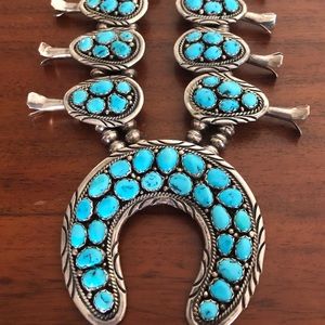 Turquoise squash blossom